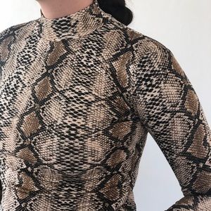 Snakeskin Mockneck